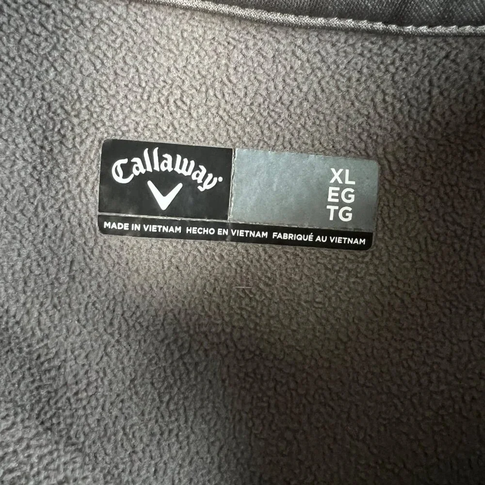Callaway Golf Shirt Men's Long Sleeve 1/4 Zip Mock Neck Pullover Gray XL - Picture 2 of 11